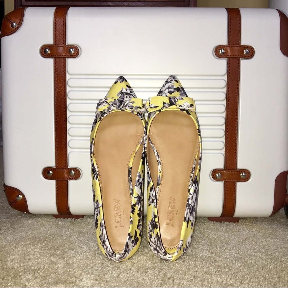 J.Crew floral flats
